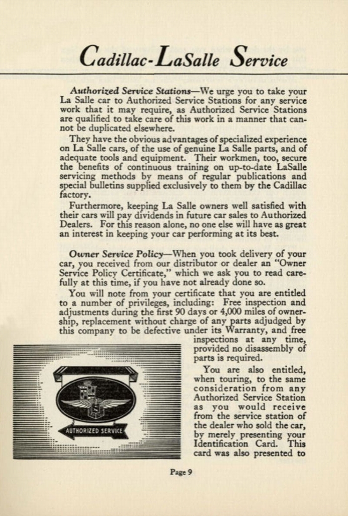 1940 Cadillac LaSalle Operating Hints Page 12
